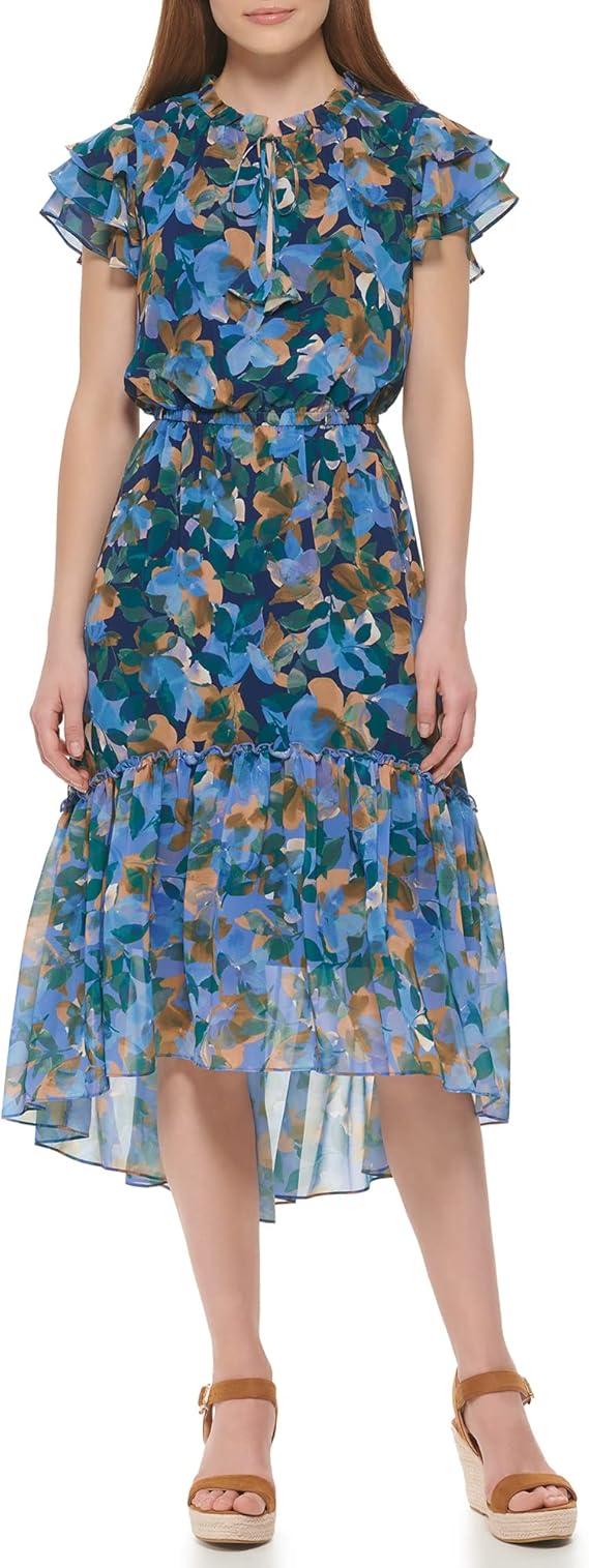 2026 Women's Casual Layered Printed Dress